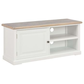 Mueble Para El Televisor De Madera Blanco 90x30x40 Cm Vidaxl