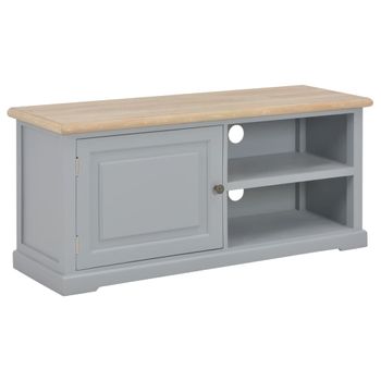 Mueble Para Tv De Madera Gris 90x30x40 Cm Vidaxl