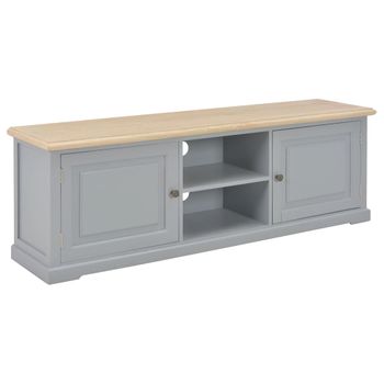 Mueble Para Tv De Madera Gris 120x30x40 Cm Vidaxl