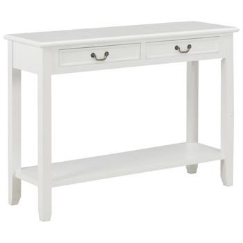 Mesa Consola De Madera Blanco 110x35x80 Cm Vidaxl