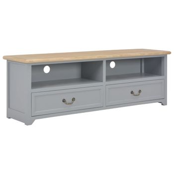 Mueble Para Tv De Madera Gris 120x30x40 Cm Vidaxl