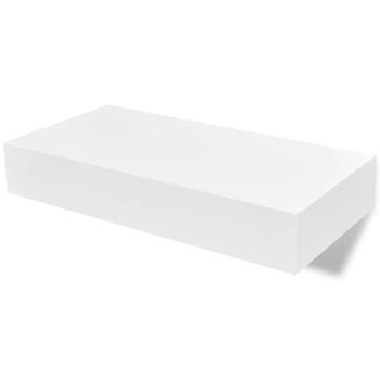 Estantes De Pared Flotantes Con Cajones 2 Uds Blanco 48 Cm Vidaxl