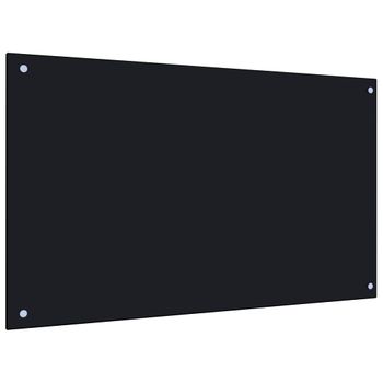 Protección Salpicaduras Cocina Vidrio Templado Negro 100x60 Cm Vidaxl