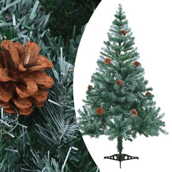 Árbol De Navidad Glaseado Con Piñas 150 Cm Vidaxl