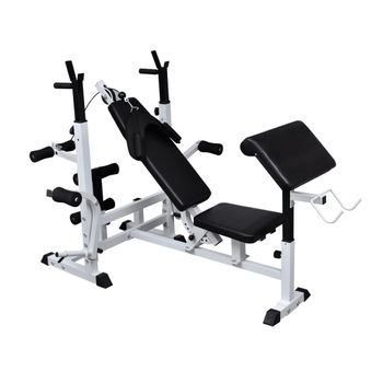 Banco De Musculación Sportnow Acero Pu 180x110x126 Cm Negro con Ofertas en  Carrefour