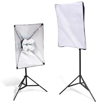 Soportes De Luces Con Softbox 2 Unidades Vidaxl