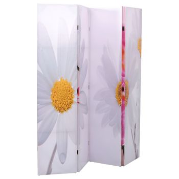 Biombo Divisor Plegable 160x170 Cm Flores Vidaxl