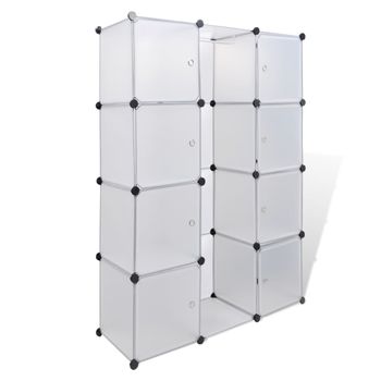 Armario Modular 9 Compartimentos Blanco 37x115x150 Cm Vidaxl