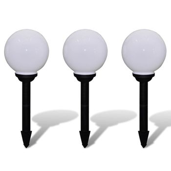 Lámparas De Camino De Jardín 3 Uds Led 20 Cm Con Pincho Vidaxl