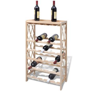 MUEBLE BOTELLERO DE MADERA LAC MIEL CON 2 CAJONES 63x31x69,5h cm