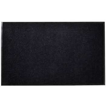 Felpudo Alfombra De Entrada Pvc Negro 90x60 Cm Vidaxl