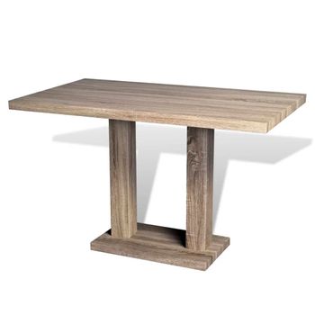 Mesa De Salón Comedor Rectangular De Mdf Apariencia De Roble Vidaxl