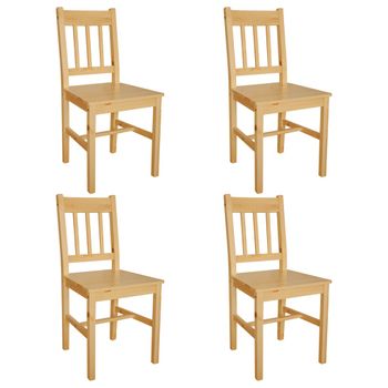 Sillas de comedor de madera HOMCOM 41x46,5x85,5 cm blanco