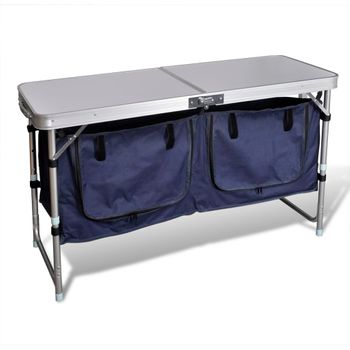 Mueble Plegable Cocina Camping Con Paravientos + 2 Compartimentos Aktive -  Cocina Aktive