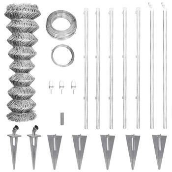 Kit Vallado 100 Mts X 2 Mts Malla Simple Torsión Galvanizada