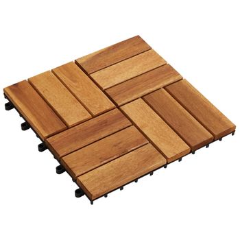 Baldosas De Porche De Acacia 10 Piezas 30x30 Cm Vidaxl