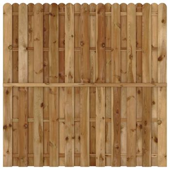 Valla de jardín exterior de 2 piezas Krölpa madera de pino 100 x 40 cm -  Natural [en.casa]