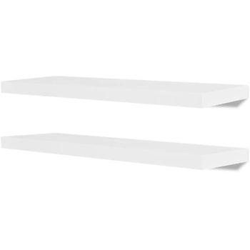 Estantes Flotantes De Pared 2 Uds Mdf Blanco Para Libros/dvd Vidaxl con  Ofertas en Carrefour