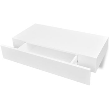 vidaXL Estantes de pared con cajón 2 uds MDF roble 60x23,5x10 cm