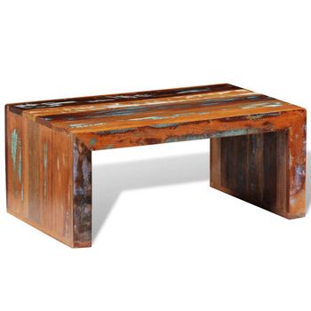 Mesa De Centro Rectangular De Madera Reciclada Vidaxl