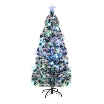 Árbol De Navidad Con Luces Y Soporte Fibra Óptica 180 Cm Vidaxl