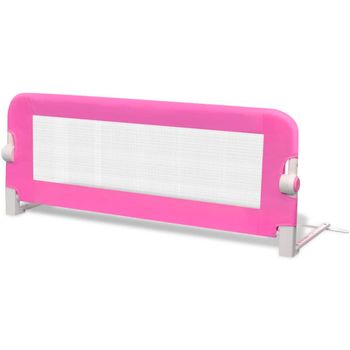 Vidaxl Barandilla De Seguridad Cama De Niño 102x42 Cm Rosa