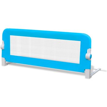 Vidaxl Barandilla De Seguridad Cama De Niño 102x42 Cm Azul