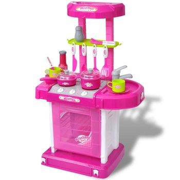 Cocina De Madera Infantil Con Accesorios 100x32x110 Cm Rosa - Cocinas  Infantiles De Juguete Para Niños con Ofertas en Carrefour