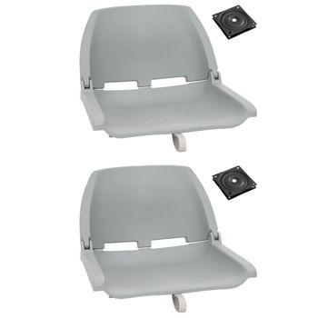 Set De Asientos Plegables Para Barco 4 Uds Gris Vidaxl