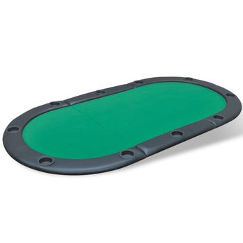 Tablero De Póker Plegable Para 10 Jugadores Verde Vidaxl