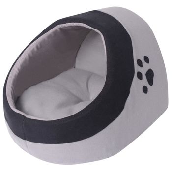 Cama Cubo Para Gatos Tamaño L Gris Y Negra Vidaxl