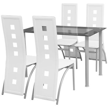 Conjunto De Comedor De Cinco Piezas Blanco Vidaxl