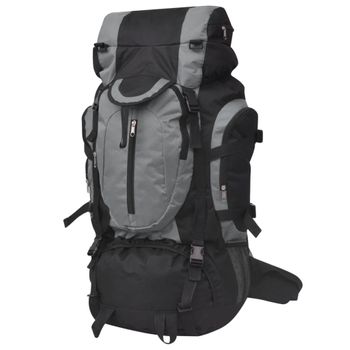 Mochila De Senderismo Xxl Negro Y Gris 75 L Vidaxl