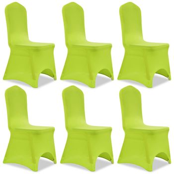 Funda De Silla Elástica 6 Unidades Verde Vidaxl