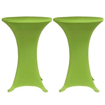 Funda Elástica Para Mesa 2 Unidades 60 Cm Verde Vidaxl