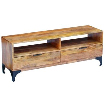 Mueble Para Tv Madera De Mango 120x35x45 Cm Vidaxl