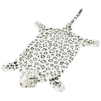 Vidaxl Alfombra De Leopardo De Peluche 139 Cm Blanco