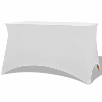 Vidaxl Funda Elástica Para Mesa 2 Uds 183x76x74 Cm Blanco