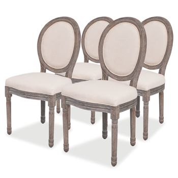 Pack 4 Sillas de Comedor Lino 91x51x44cm Thinia Home