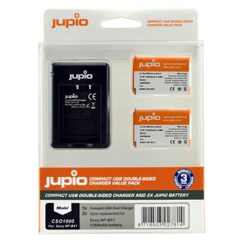 Kit Jupio 2 Baterias Np-bx1 + Cargador  Duplo Usb