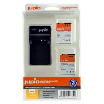 Kit Jupio 2 Baterias En-el12  + Cargador  Single Usb