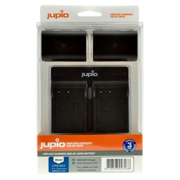 Kit Jupio 2 Baterias Dmw-blf19e + Cargador  Duplo Usb