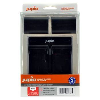 Kit Jupio 2 Baterias Lp-e6 (1700mah)+cargador  Duplo Usb