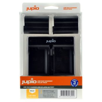 Kit Jupio 2 Baterias En-el15(1700mah) + Cargador  Duplo Usb