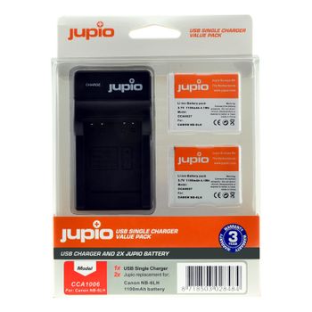 Kit Jupio 2 Baterias Nb-6lh + Cargador  Single Usb