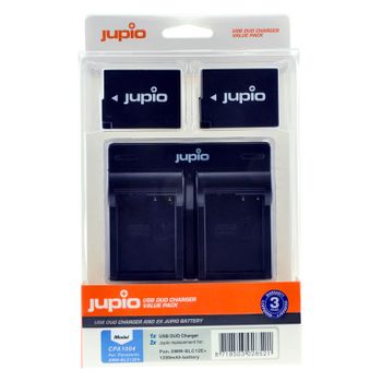 Kit Jupio 2 Baterias Dmw-blc12e + Cargador  Duplo Usb