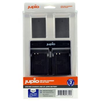 Kit Jupio 2 Baterias Ps-bln1/bln-1+ Cargador  Duplo Usb