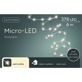 Guirnalda Micro Led Extra Brillante Exterior Blanco Calido 600cm-378l