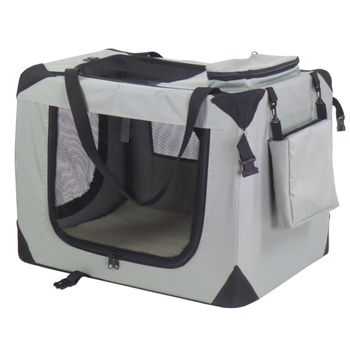 Transportín Para Perros Nailon 70x52x50 Cm Gris 11072 @pet