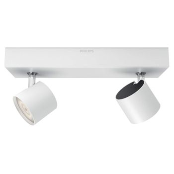 Philips Lighting Philips Myliving Star - Barra De Dos Focos De Techo, Led Integrado, Consume 4.5 W, Luz Blanca Cálida, Regulable, 2